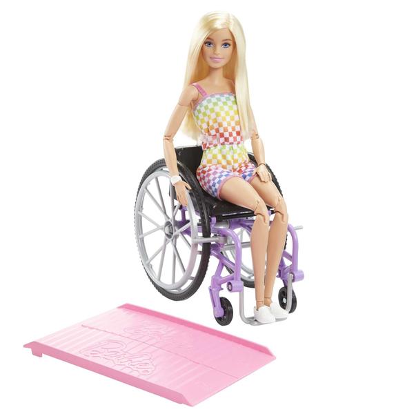 Imagem de Boneca Fashion Barbie Fashionistas 194 com cadeira de rodas e rampa