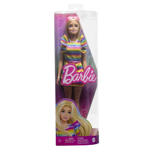 Imagem de Boneca fashion Barbie Fashionistas 197 com cabelo loiro e suspensórios