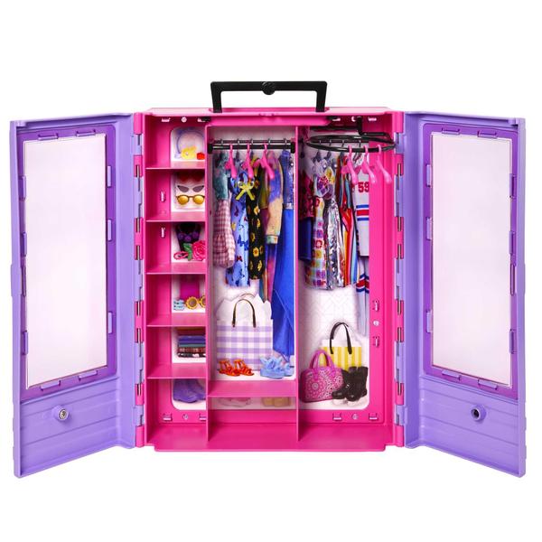 Imagem de Boneca Fashion Barbie Fashionistas Ultimate Closet com 3 roupas