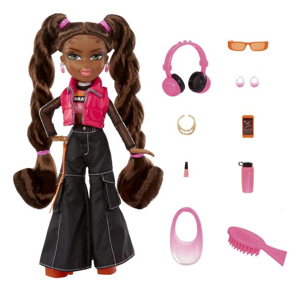 Imagem de Boneca fashion Bratz Alwayz Sasha com 10 acessórios e pôster