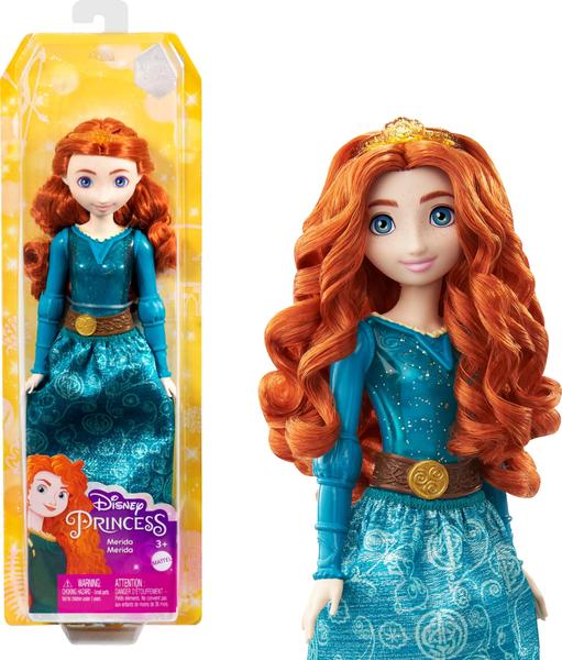 Imagem de Boneca fashion Mattel Disney Princess Merida com visual cintilante