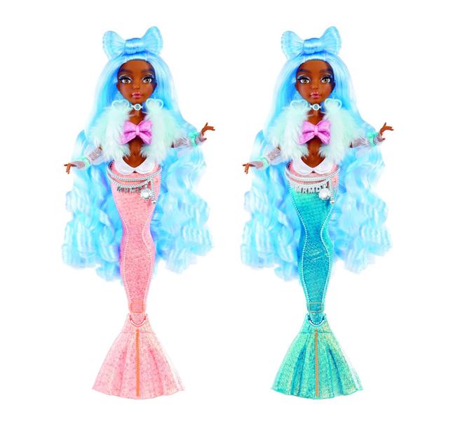 Imagem de Boneca fashion MERMAZE MERMAIDZ Shellnelle com cauda que muda de cor