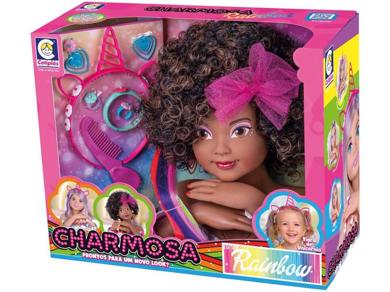 Imagem de Boneca Fashion Rainbow Charmosa com Acessórios - Cotiplás