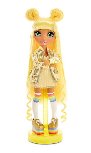 Imagem de Boneca fashion Rainbow High Sunny Madison com 2 roupas para crianças de 6 a 12 anos