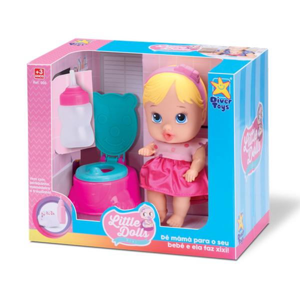 Imagem de Boneca Faz Xixi Menina Little Dolls Bebê Alive C/ Privadinha