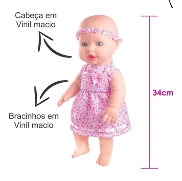 Imagem de Boneca faz xixi Sapekinhas mais Carrinho de passeio Confort Baby 2 em 1 Kit