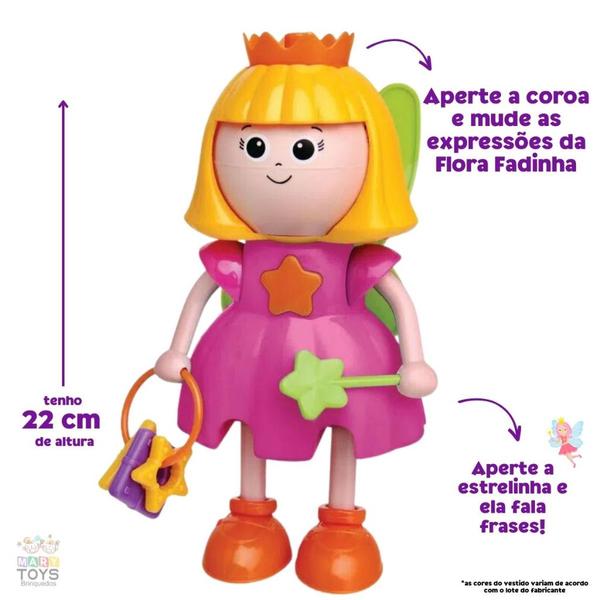 Imagem de Boneca Flora Fadinha de Atividades Brinquedo Infantil Didático Série Brinquedos de Menina Elka