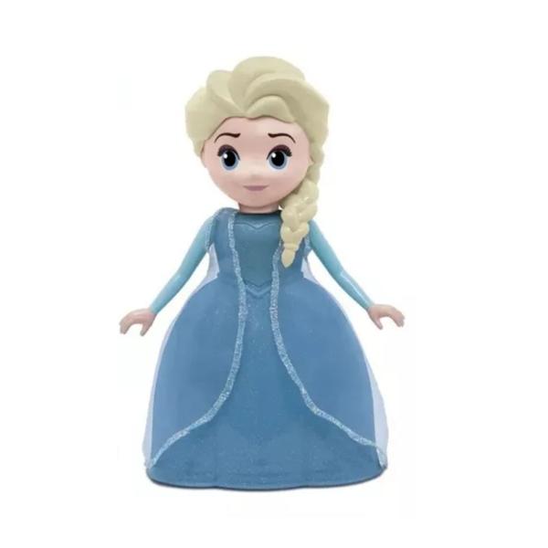 Imagem de Boneca Frozen Elsa com Som 24cm Fala Frases do Filme Desliza +2 anos Disney Brinquedo Elka - 947