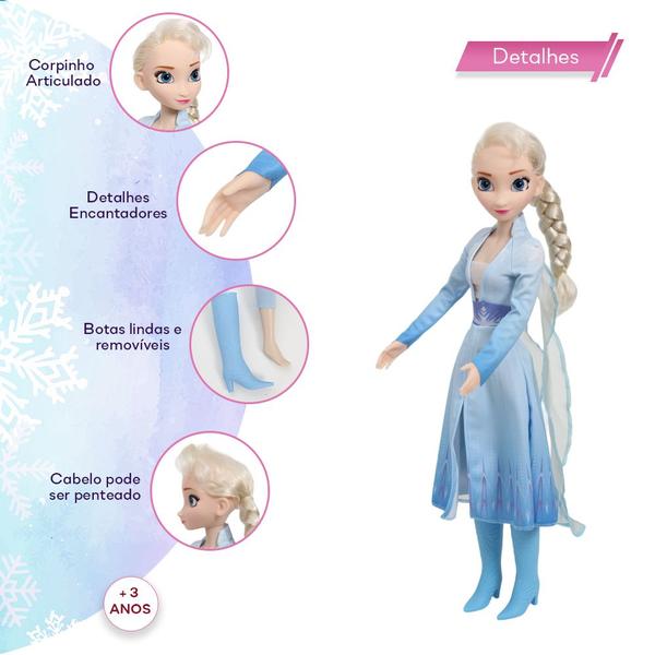 Boneca Frozen Elsa Filme Infantil 55cm Cabelo Pode Pentear - Baby Brink Imagem de Boneca Frozen Elsa Filme Infantil 55cm Cabelo Pode Pentear