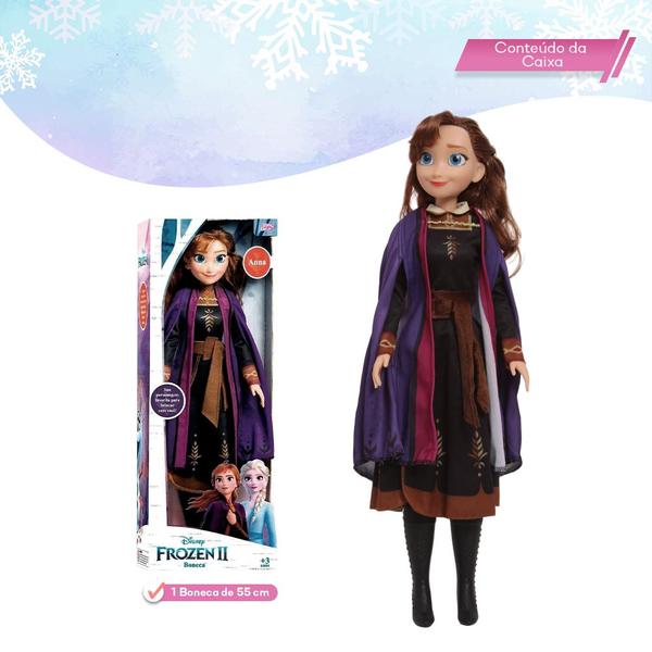 Imagem de Boneca Frozen Grande Anna 100% Vinil Filme Criança Coleção