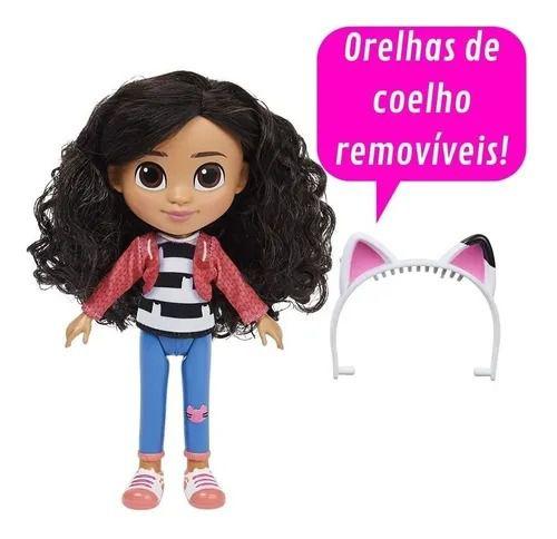 Imagem de Boneca Gabbys DollHouse Netflix 20 Cm Articulada Com Orellhas de Gato Removível  - Sunny