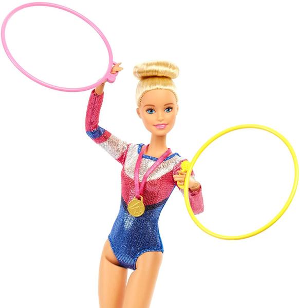 Imagem de Boneca Ginasta Barbie com Playset - Colorido