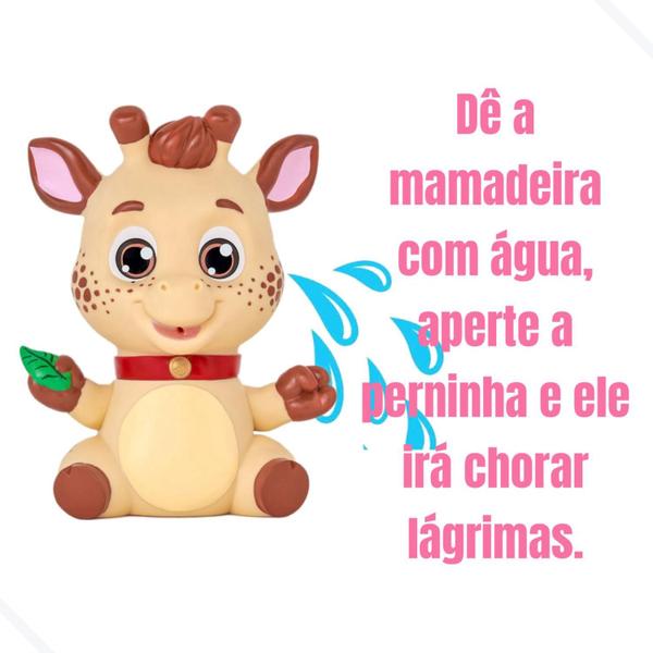 Imagem de Boneca Girafa Baby Mama e Chora Sai Lágrimas + Mamadeira