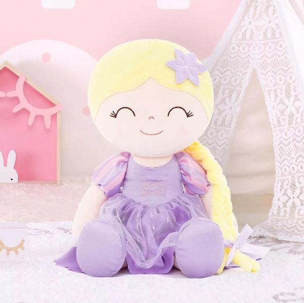 Imagem de Boneca Gloveleya Princesa Rapunzel 40 Cm + Sacola By Metoo - Original