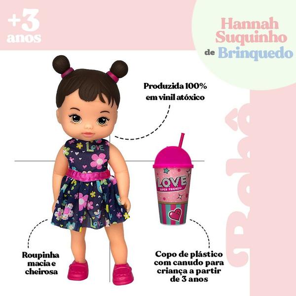 Imagem de Boneca Hannah Suquinho Com Copo