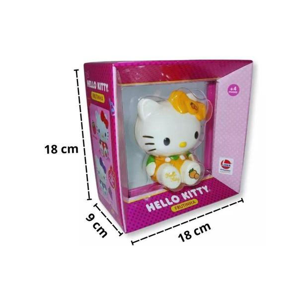 Imagem de Boneca Hello Kitty Laranja Frutinha Com Aroma Em Vinil Lider - Lider Brinquedos