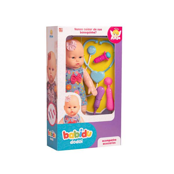 Imagem de Boneca Infantil Babidu Dodói Com Acessórios Anjo Brinquedos