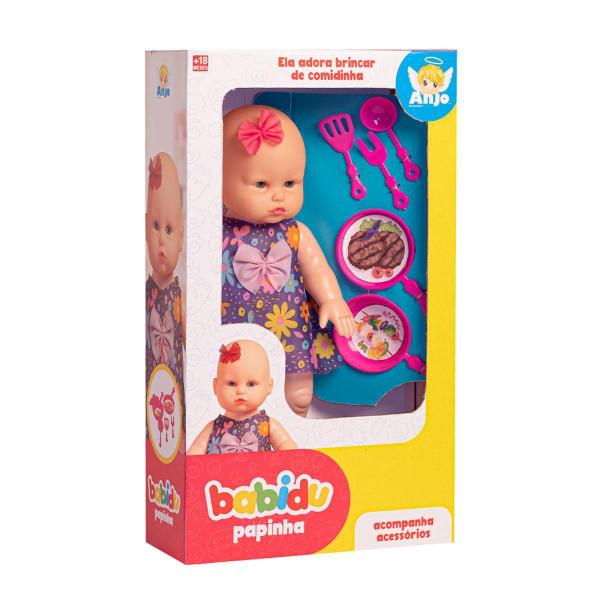 Imagem de Boneca Infantil Babidu Papinha Anjo Brinquedos