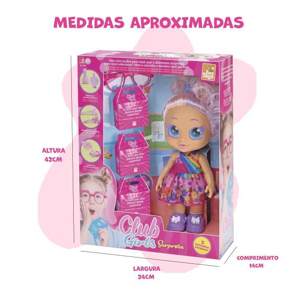 Imagem de Boneca Infantil Club Girls Surpresa Bee Toys Com Acessórios