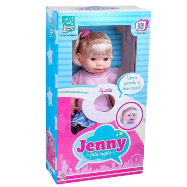 Boneca Infantil Feita Em Vinil Menina Fala E Ensina Frases Em Inglês 31cm Brinquedos Super Toys Imagem de Boneca Infantil Feita Em Vinil Menina Fala E Ensina Frases Em Inglês 31cm Brinquedos Super Toys