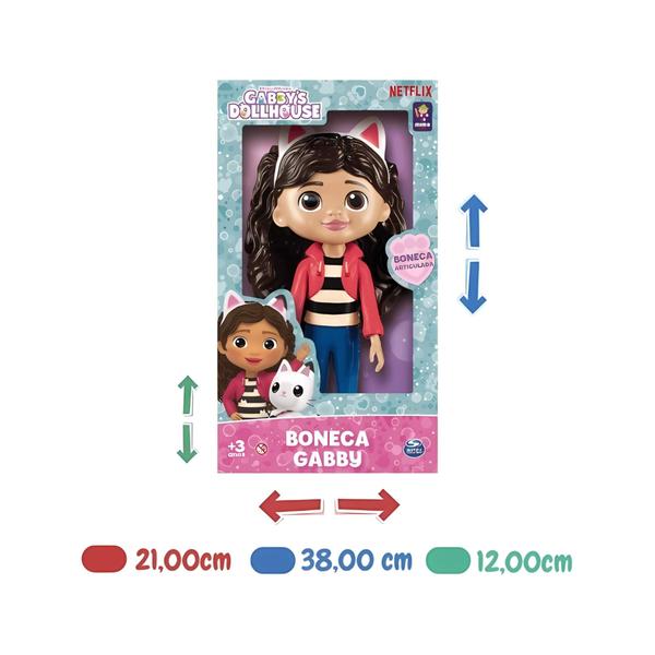 Imagem de Boneca Infantil Gabby 25cm em Vinil da série Gabby's Dollhouse Mimo Toys - 2150