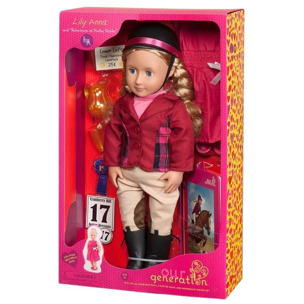 Imagem de Boneca infantil lily anna montaria our generation 46cm com acessorios