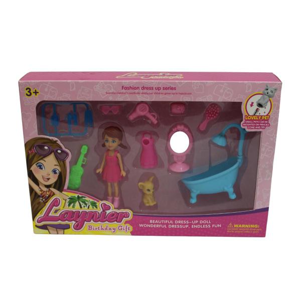 Imagem de Boneca Infantil Lynier Acessóris Banho Unitoys