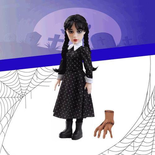 Imagem de Boneca Infantil Wandinha Addams + Maozinha Vandinha Realista