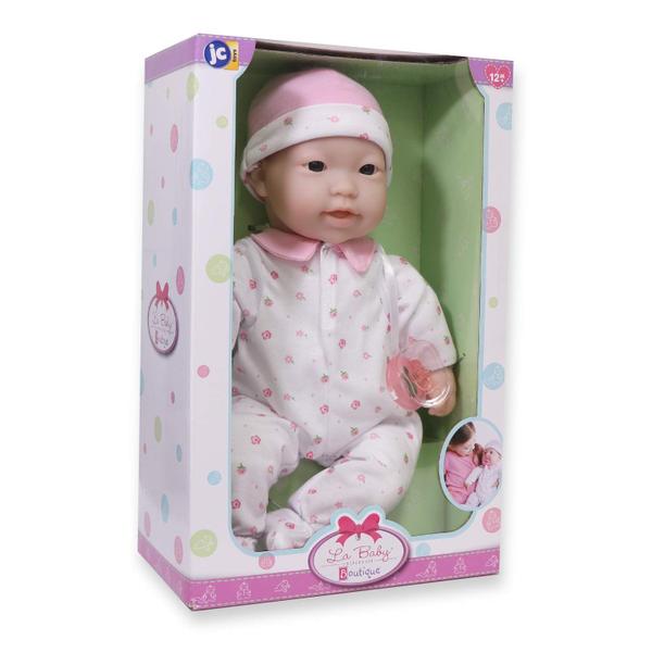 Imagem de Boneca JC Toys La Baby Asian 40 cm com roupa e chupeta