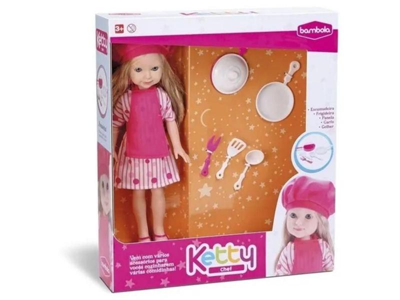 Imagem de Boneca Ketty Chef Com Acessórios Panelinhas Bambola