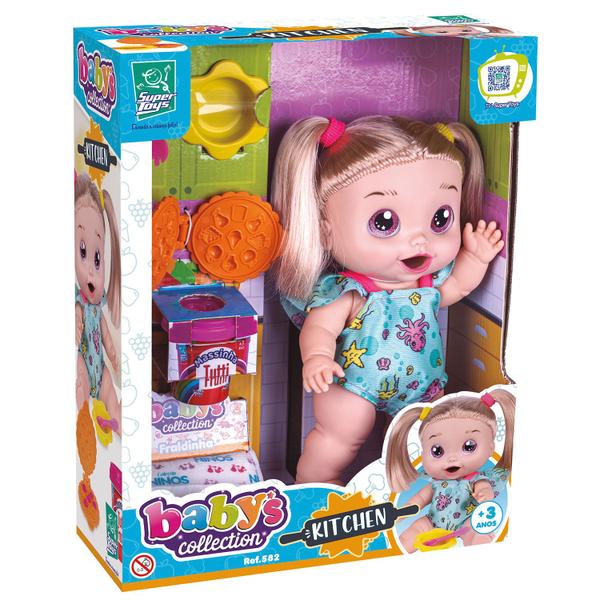 Imagem de Boneca Kitchen Baby's Collection Massinha De Modelar Comidinha De Brinquedo Divertido - Super Toys