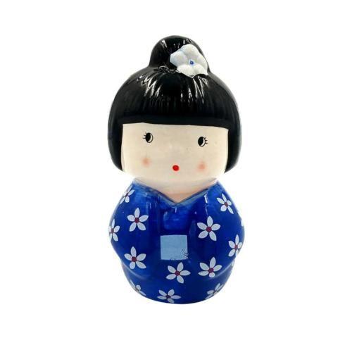 Imagem de Boneca Kokeshi Decorativa 8x5cm em Porcelana