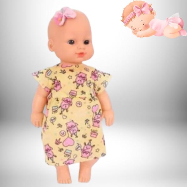 Imagem de Boneca Linda Menininha De Laço E Roupinha Floral Para Sua Filha Presente Dia Das Crianças Oficial