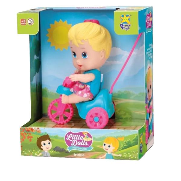 Imagem de Boneca Little Dolls Playground Triciclo