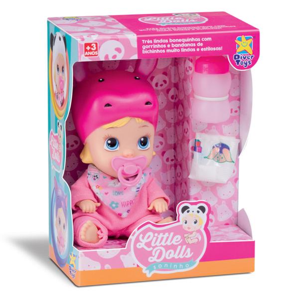 Imagem de Boneca Little Dolls Soninho Hipopotamo Faz Xixi Com Chupeta