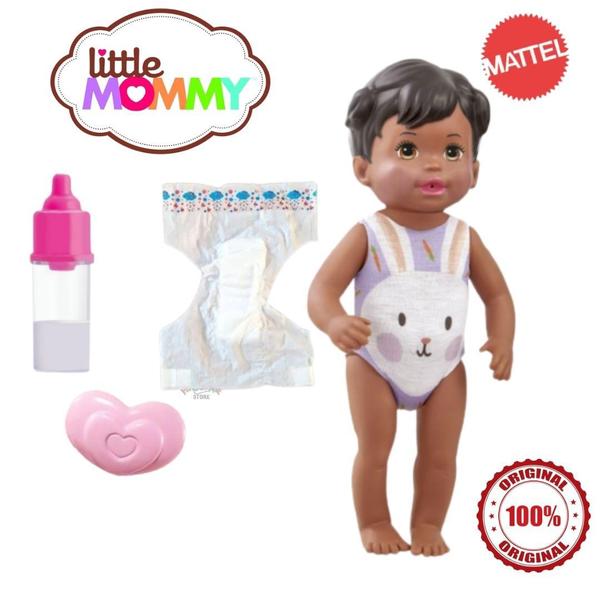 Imagem de Boneca Little Mommy Cuidados Com Acessórios Negra 1032