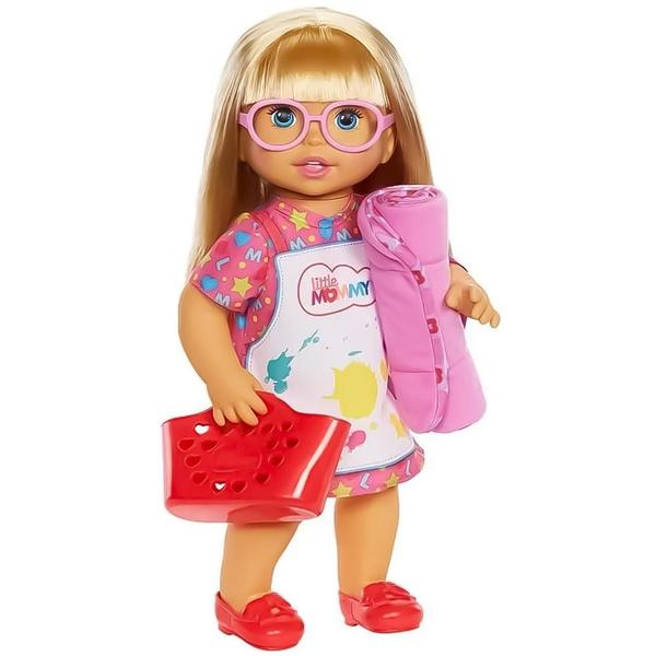 Imagem de Boneca Little Mommy Meu Primeiro Dia de Aula Loira Mattel GTK66