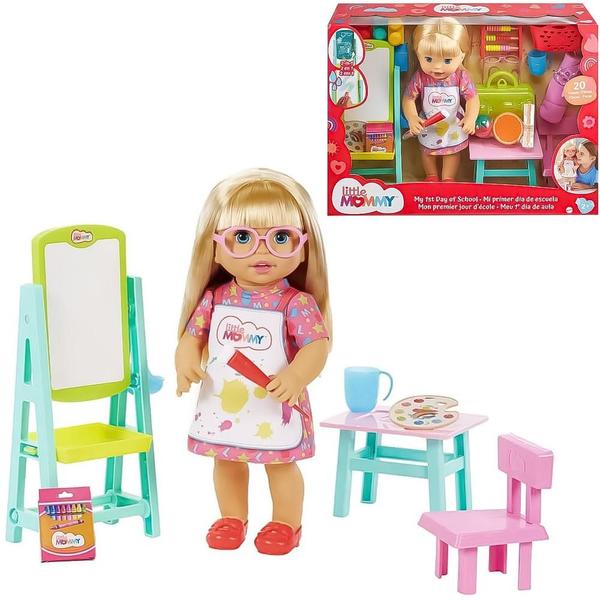 Imagem de Boneca Little Mommy Meu Primeiro Dia de Aula Loira Mattel GTK66