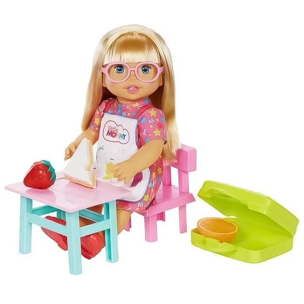 Imagem de Boneca Little Mommy Meu Primeiro Dia de Aula Loira Mattel GTK66