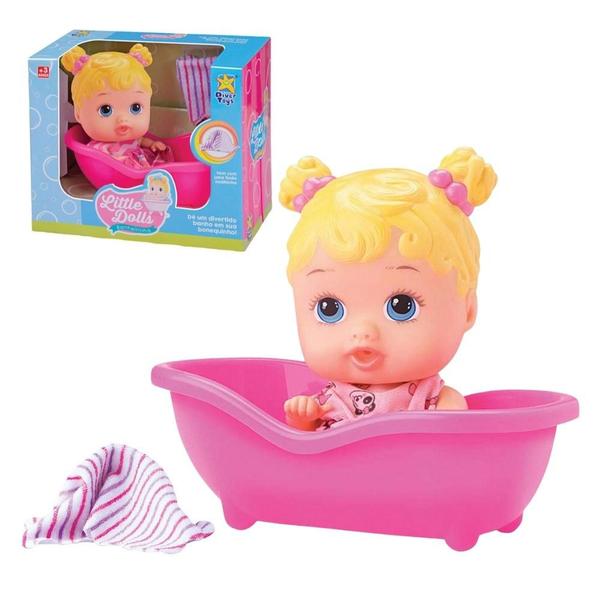 Imagem de Boneca Loira Littledolls Banheirinha C/ Acessorios Divertoys