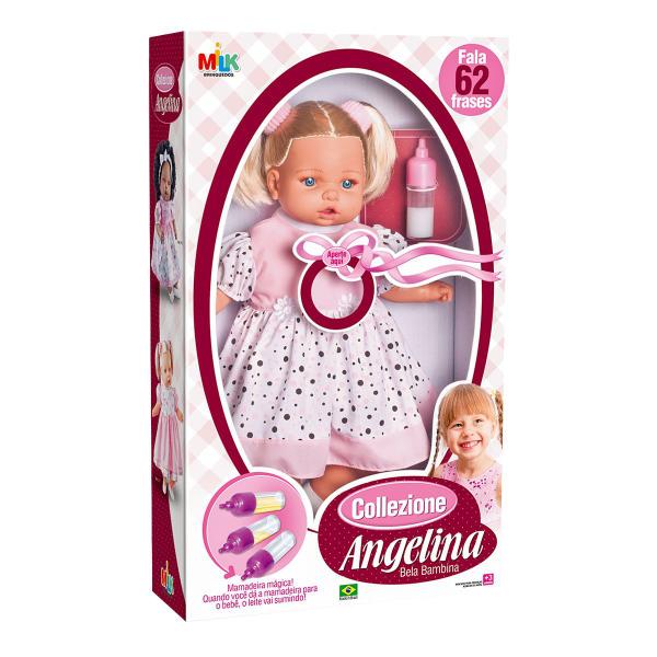 Boneca Loira Tipo Reborn Fala 62 Frases + Mamadeira Mágica - Milk Brinquedo Imagem de Boneca Loira Tipo Reborn Fala 62 Frases + Mamadeira Mágica
