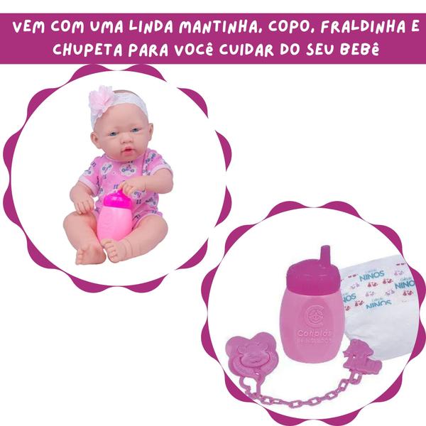 Imagem de Boneca Love Born Bebezinho da Mamãe com Acessórios para Crianças a Partir de 3 Anos Cotiplás - 2381