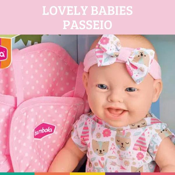 Imagem de Boneca Lovely Babies Passeio Bolsa Canguru Sling Bambola