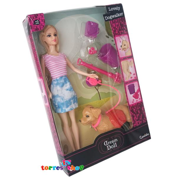 Imagem de Boneca Lovely Dogwalker Cachorro Faz Coco Dream Doll Candide 2926