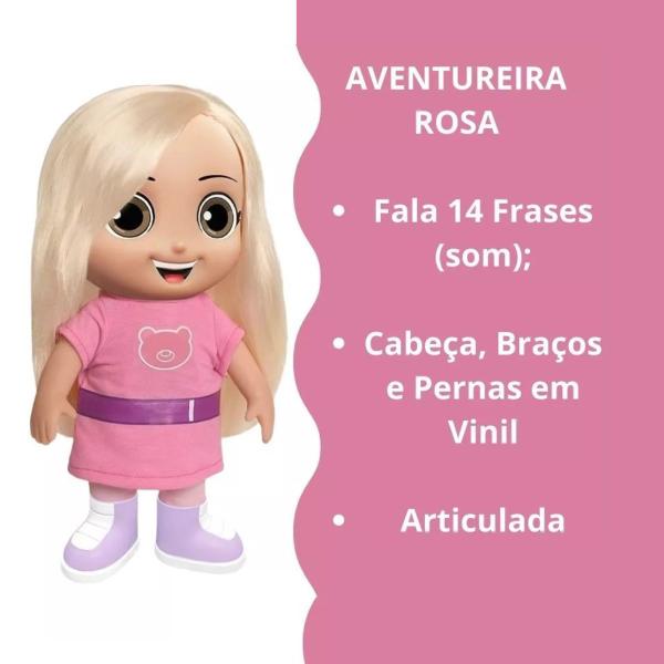 Imagem de Boneca Luccas Neto Jessica Aventureira Rosa 27 cm 