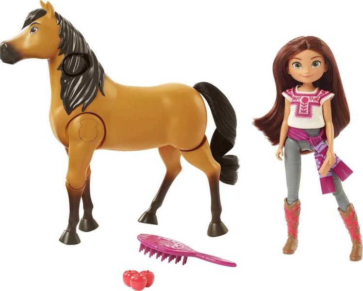 Imagem de Boneca Lucky (18cm) e Cavalo Spirit (20cm) - Spirit Untamed - Articulados e com Função de Montar