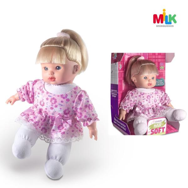 Imagem de Boneca Macia Soft Hair mais Carrinho de passeio Confort Baby 2 em 1 Kit