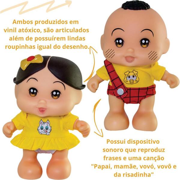 Imagem de Boneca Magali + CascãoTurma Da Mônica Baby Frases Adijomar