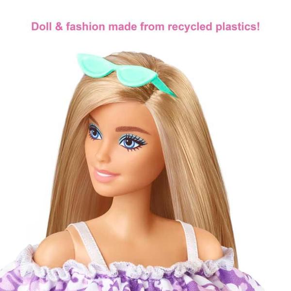 Imagem de Boneca Malibu Barbie Loira Vestido Roxo - Mattel