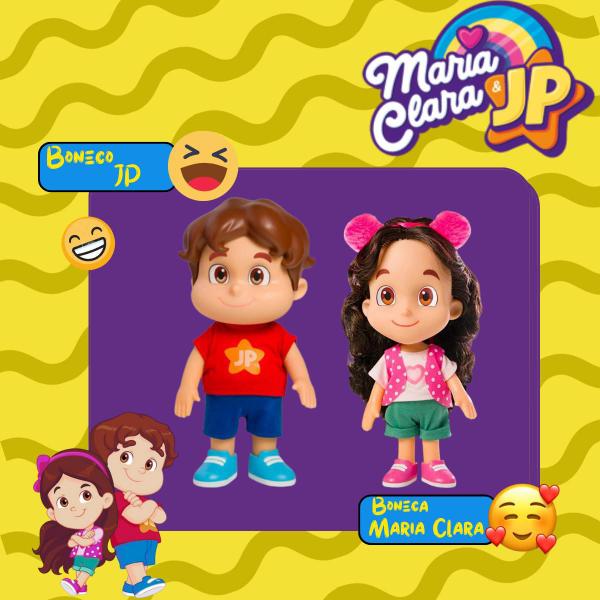 Imagem de Boneca Maria Clara + Boneco JP Infantil Original Articulados Youtubers Em Vinil Brinquedos Novabrink